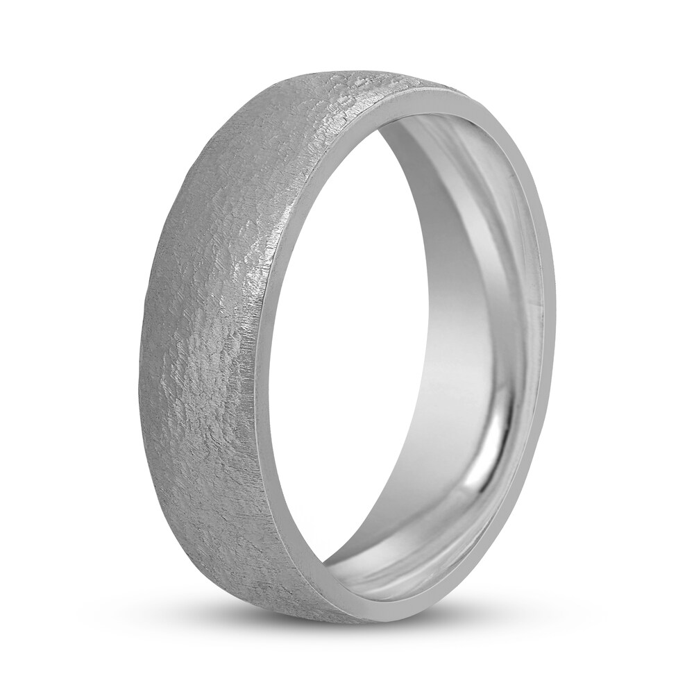 Men\'s Dome Wedding Band 14K White Gold 6mm 09CyAxHO