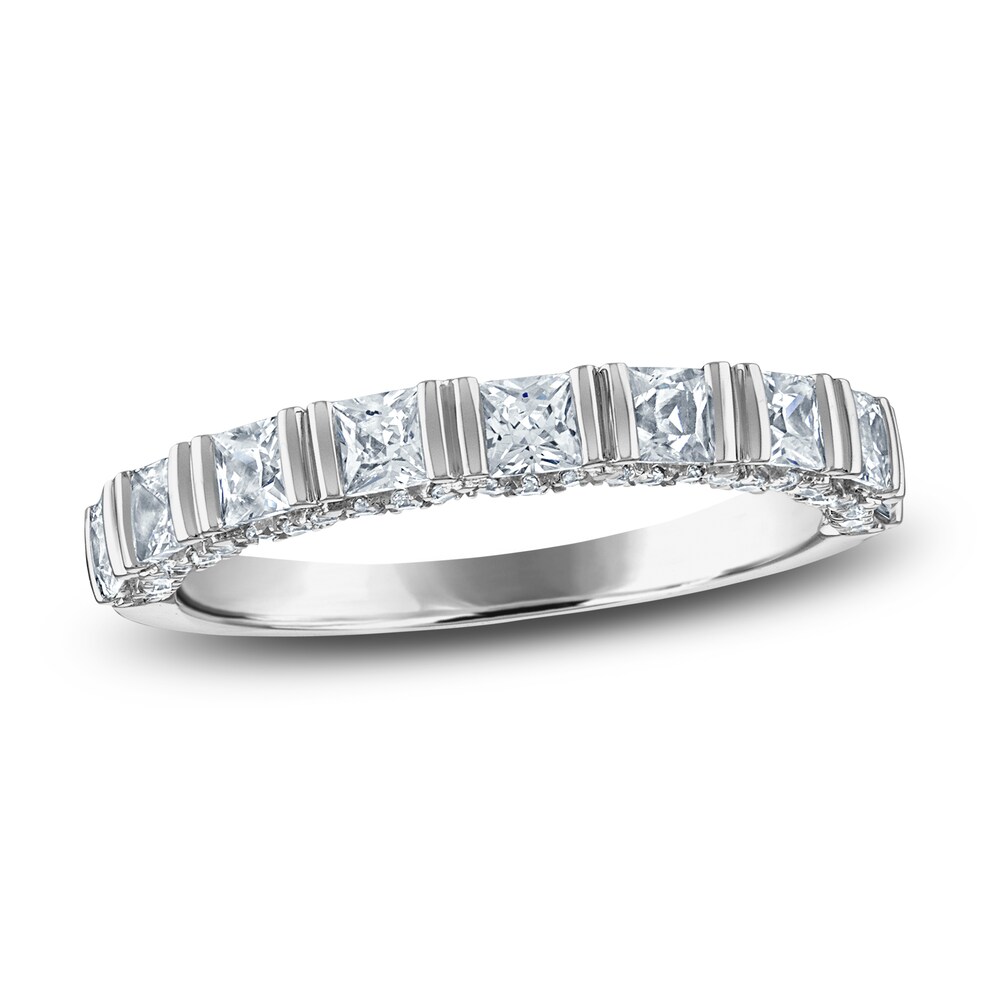 Diamond Anniversary Band 1 ct tw Princess/Round 14K White Gold 0Ay9RlUa