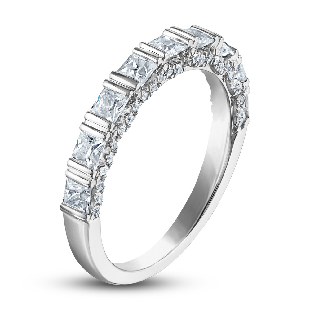 Diamond Anniversary Band 1 ct tw Princess/Round 14K White Gold 0Ay9RlUa