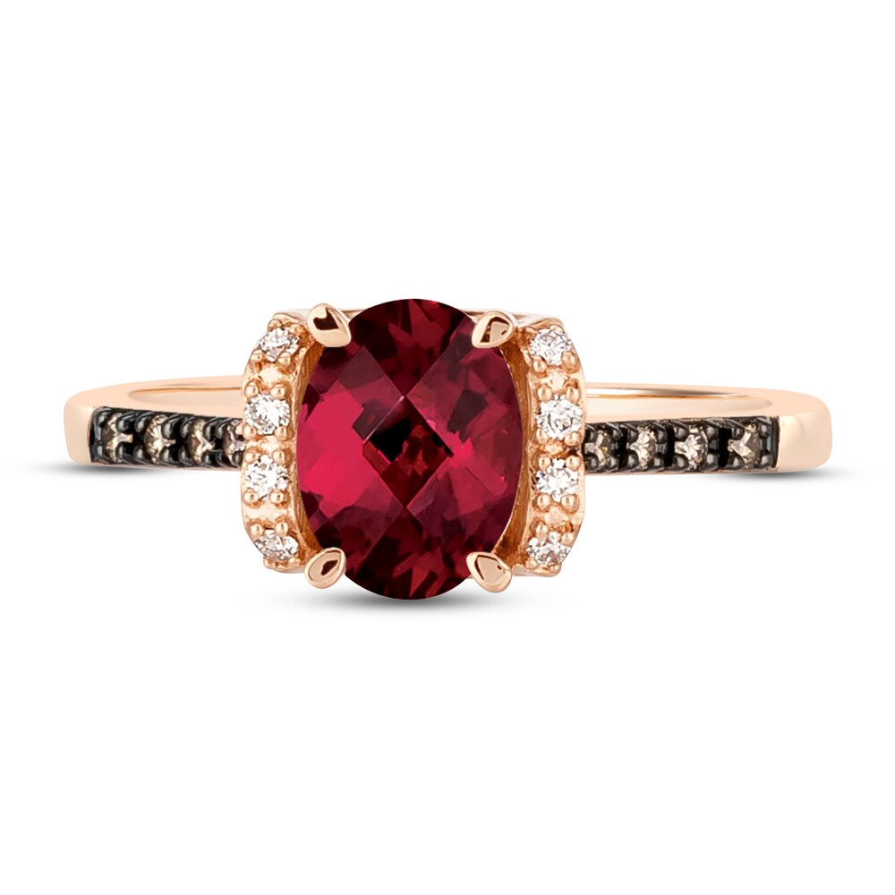 Le Vian Natural Rhodolite Garnet Ring 1/10 ct tw Diamonds 14K Strawberry Gold 0BWuUpoh