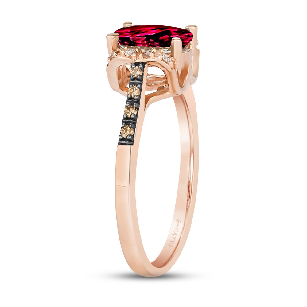 Le Vian Natural Rhodolite Garnet Ring 1/10 ct tw Diamonds 14K Strawberry Gold 0BWuUpoh