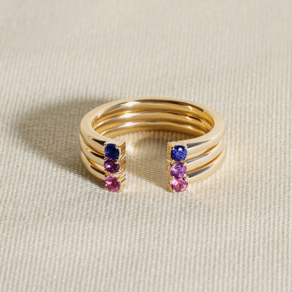 Juliette Maison Natural Amethyst Cuff Ring 10K Yellow Gold 0FvOXP2Z