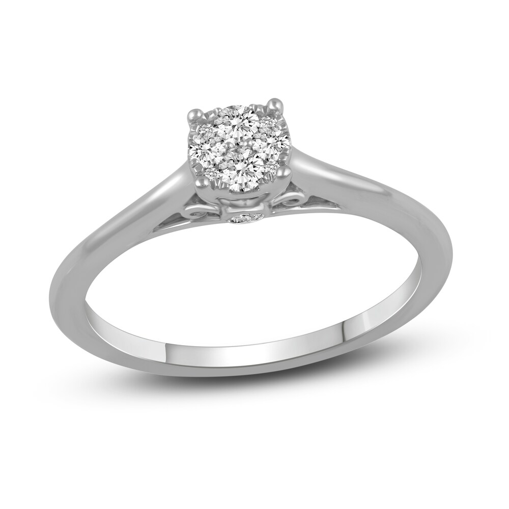 Diamond Engagement Ring 1/5 ct tw Round 14K White Gold 0rRFvNUj