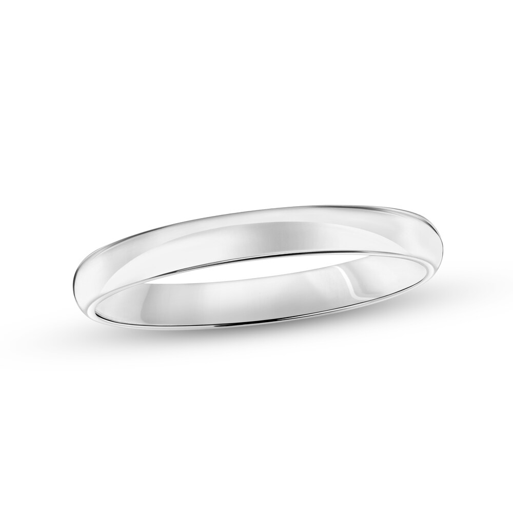 Polished Wedding Band 14K White Gold 3.0mm 0srwlzJx