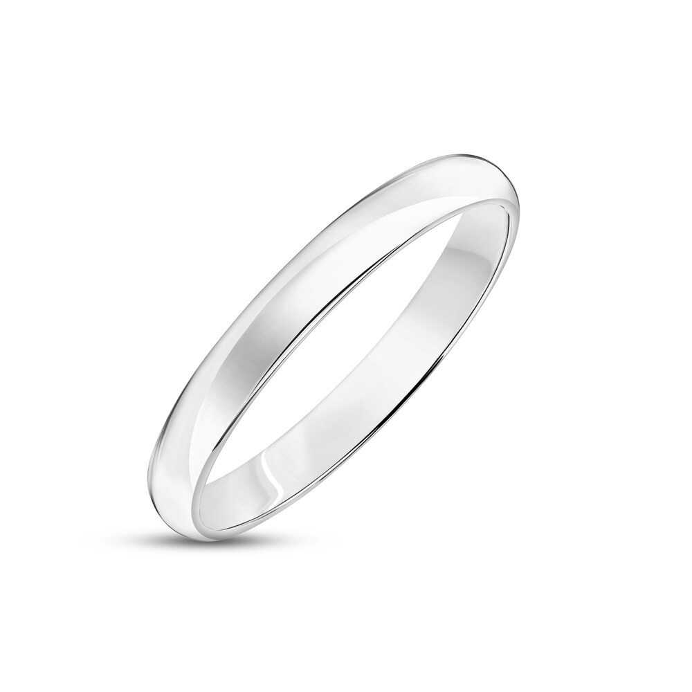 Polished Wedding Band 14K White Gold 3.0mm 0srwlzJx