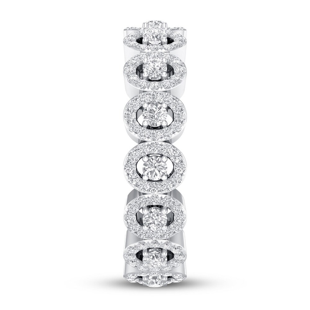 Diamond Eternity Band 1 ct tw Round 14K White Gold 19v8oZ2Y