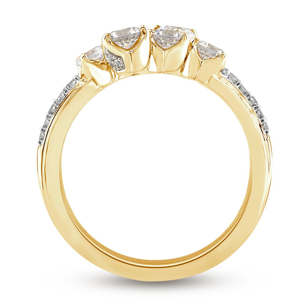 Diamond Bypass Ring 1 ct tw Round 14K Yellow Gold 1GZd5rRR