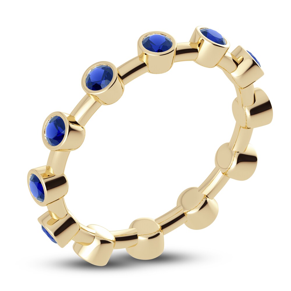 Juliette Maison Natural Blue Sapphire Ring 10K Yellow Gold 1J73aEZq