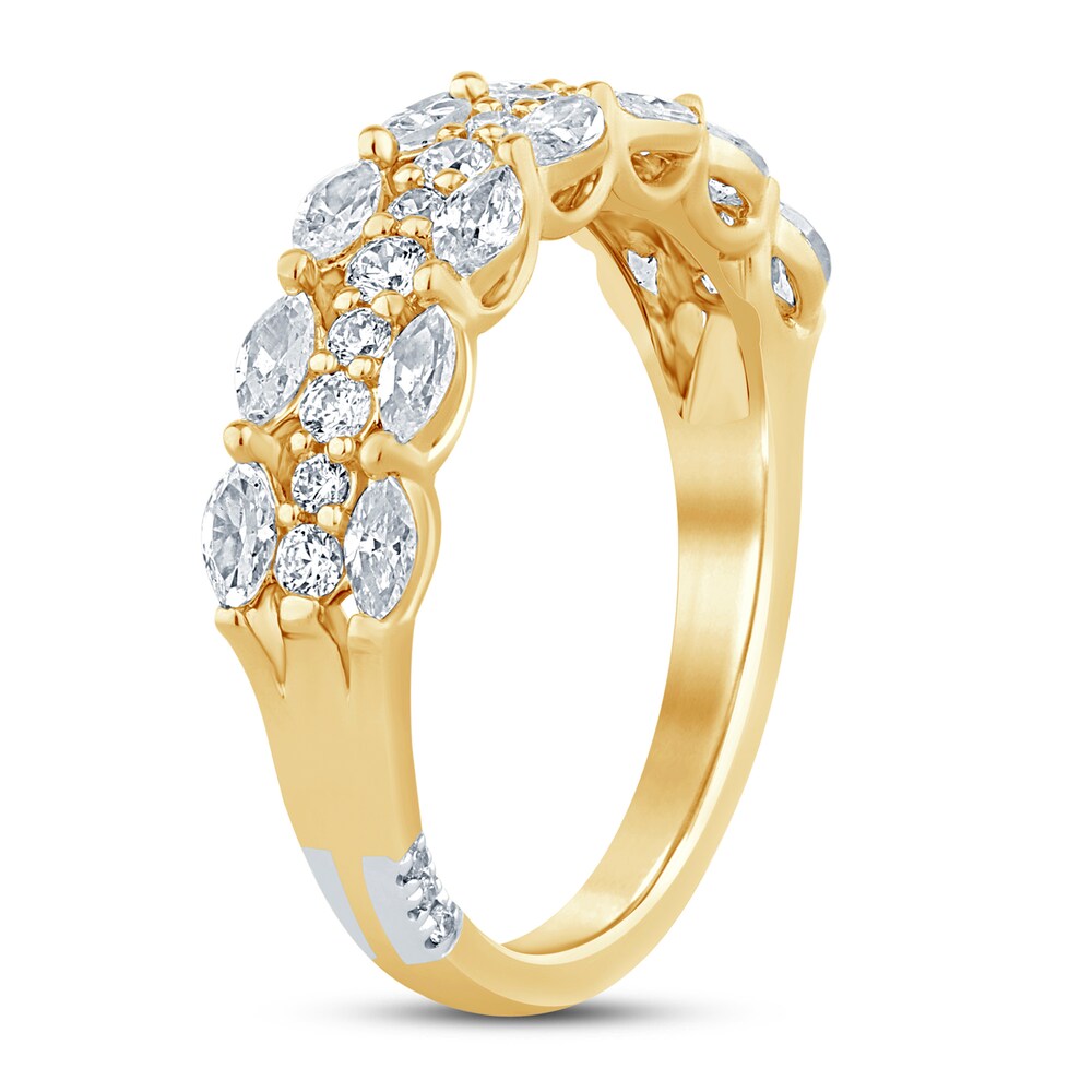 Pnina Tornai Diamond Anniversary Ring 1 ct tw Round/Marquise 14K Yellow Gold 1PP171pW