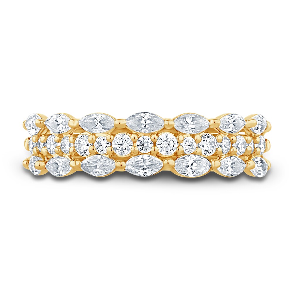 Pnina Tornai Diamond Anniversary Ring 1 ct tw Round/Marquise 14K Yellow Gold 1PP171pW