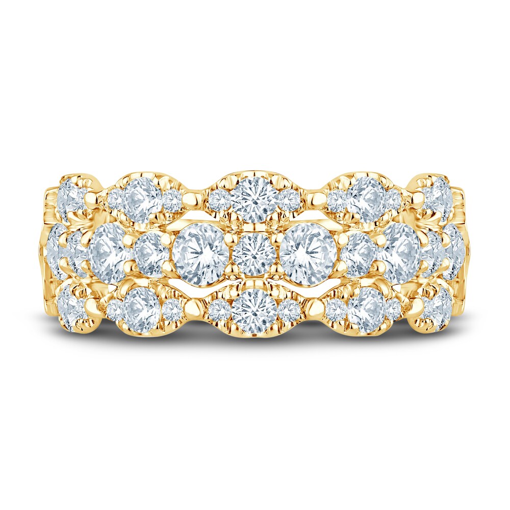 Pnina Tornai Lab-Created Diamond Anniversary Band 1-3/4 ct tw Round 14K Yellow Gold 1gnlbUyV