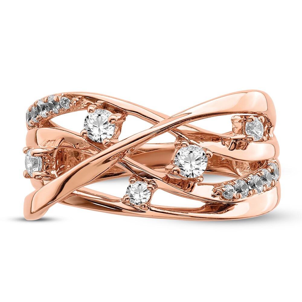 Diamond Ring 1/2 ct tw Round 14K Rose Gold 1iEOIjyM