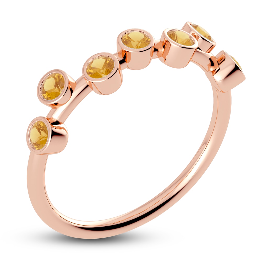 Juliette Maison Natural Citrine Ring 10K Rose Gold 1lmo2zA1