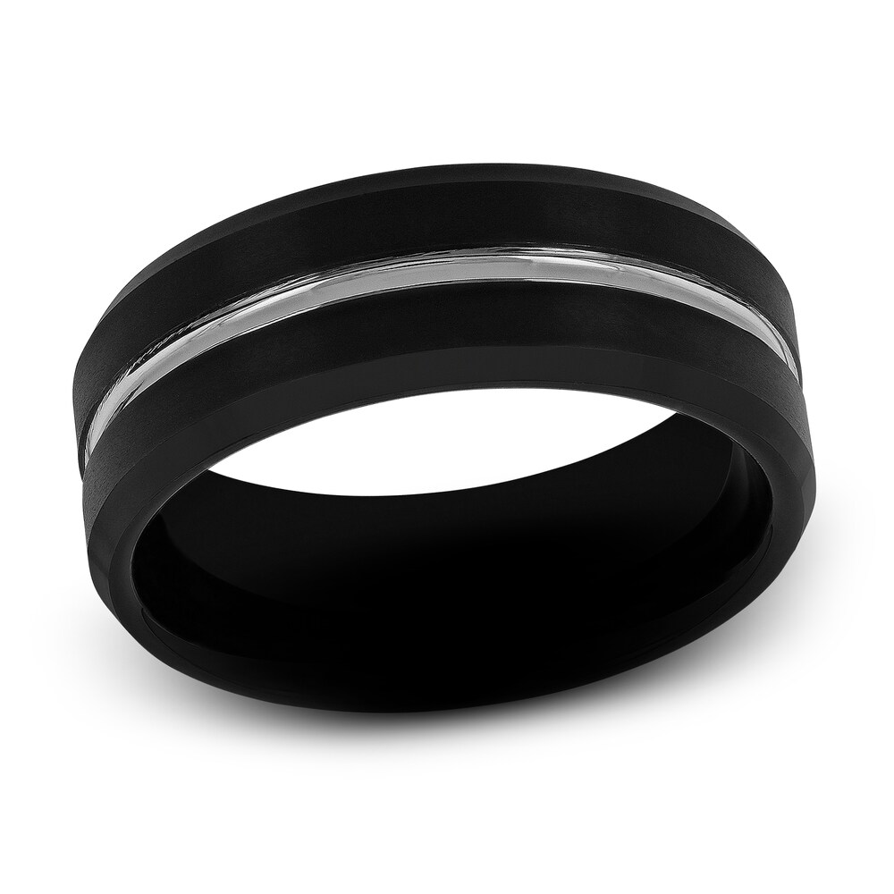 Wedding Band Two-Tone Tungsten 8mm 1mXb1P9l [1mXb1P9l]