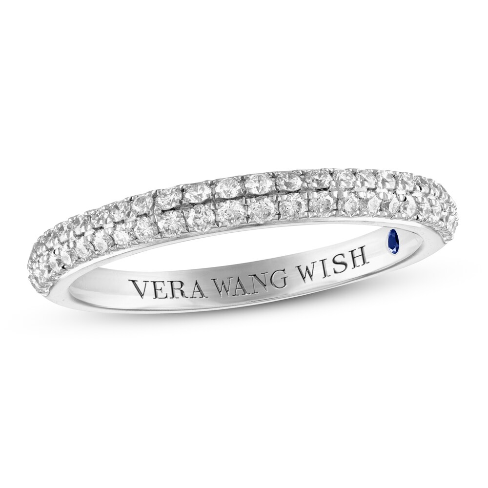 Vera Wang WISH Diamond Anniversary Ring 3/8 ct tw Round 14K White Gold 1oYJ6PCf