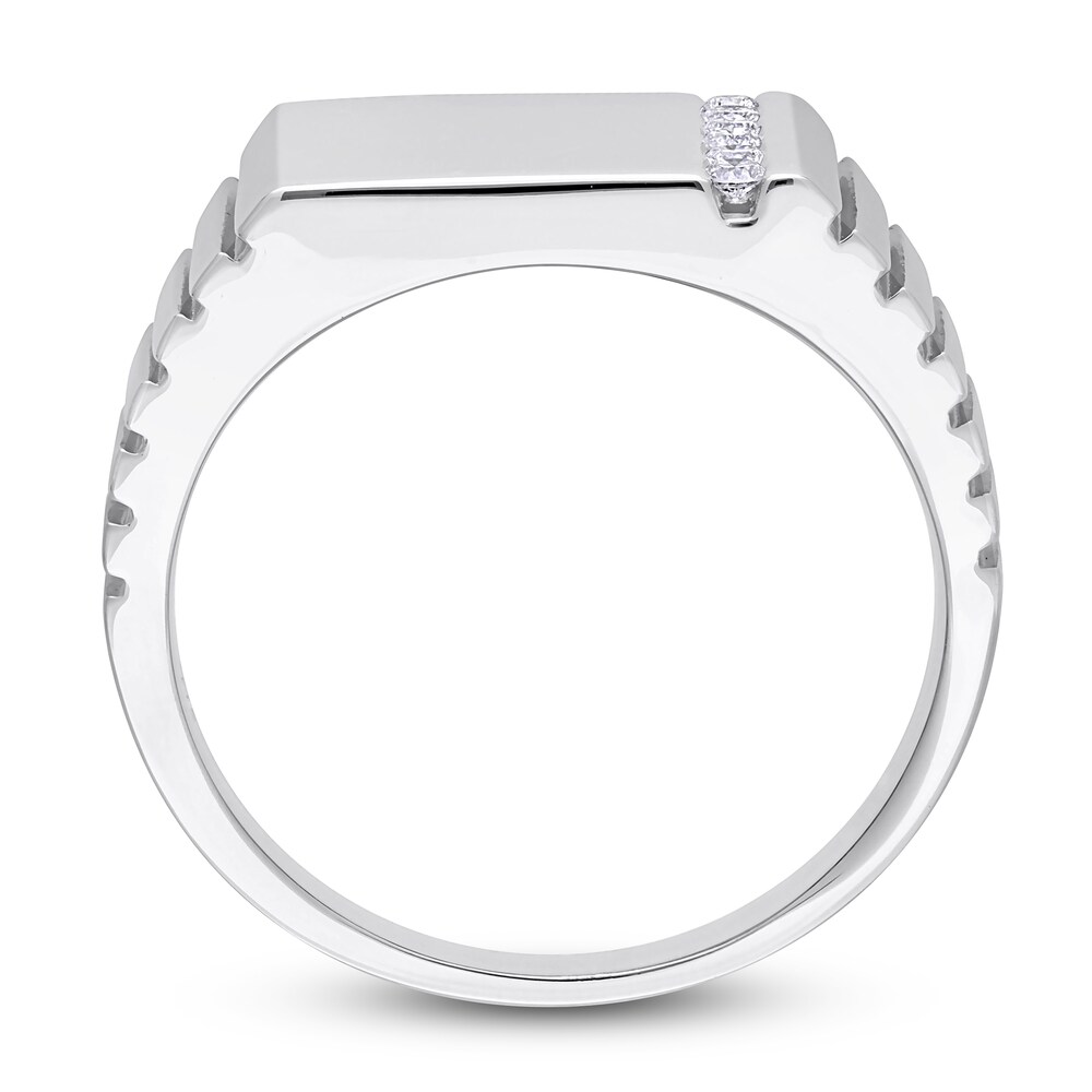 Men\'s Diamond Ring 1/10 ct tw Round 10K White Gold 1rHVjF7y