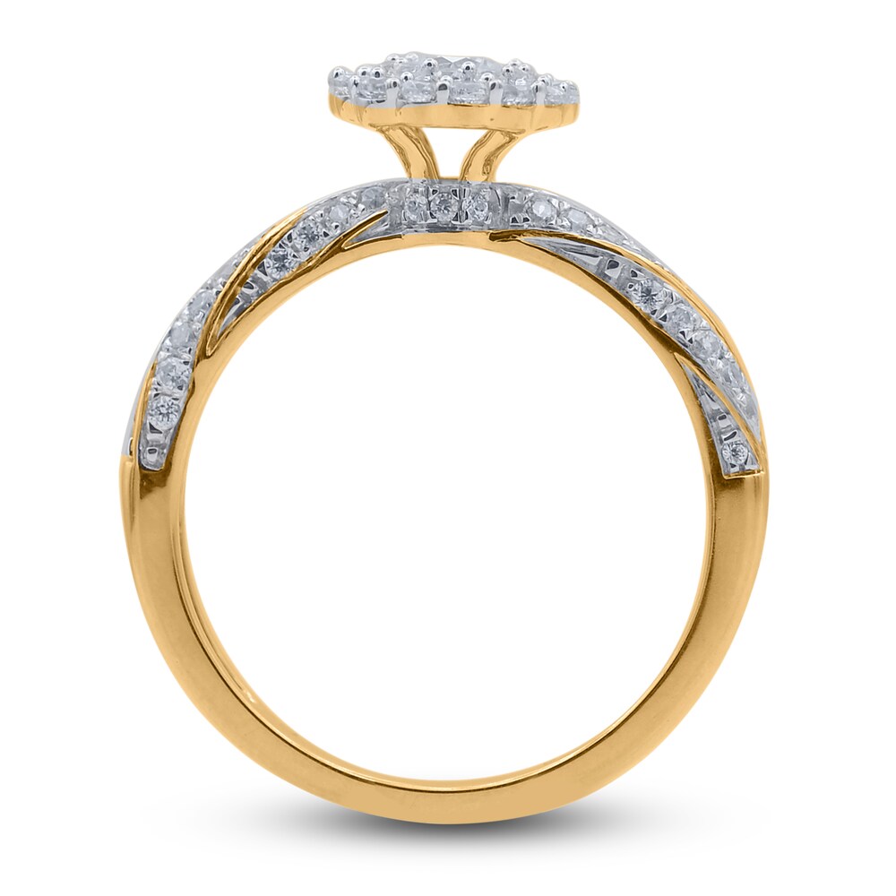 Diamond Ring 3/4 ct tw Round 14K Yellow Gold 2DUfl7Ve