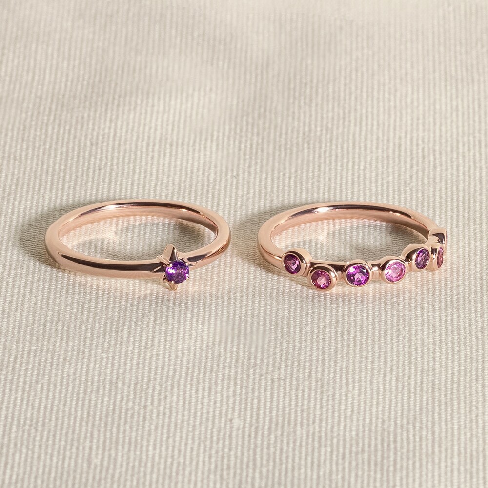 Juliette Maison Natural Peridot & Natural Ruby Ring 10K Rose Gold 2JYIA8rP