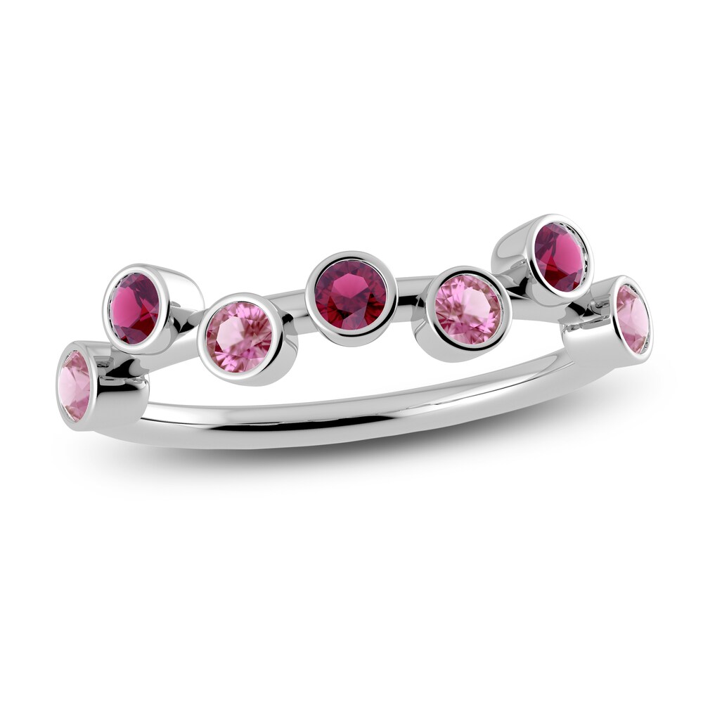 Juliette Maison Natural Rhodolite Garnet & Natural Pink Tourmaline Ring 10K White Gold 2M2EOkJL