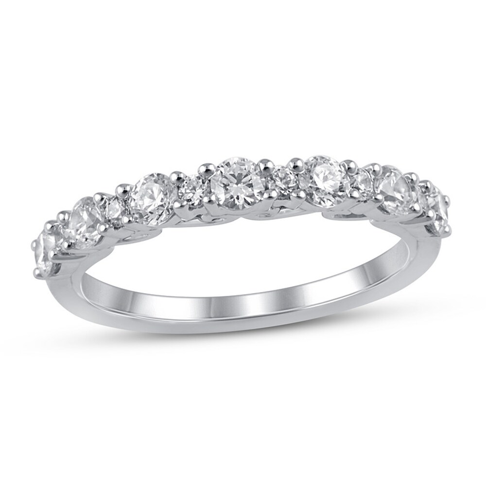 Diamond Anniversary Band 5/8 ct tw Round-cut Platinum 2MrSqAyC