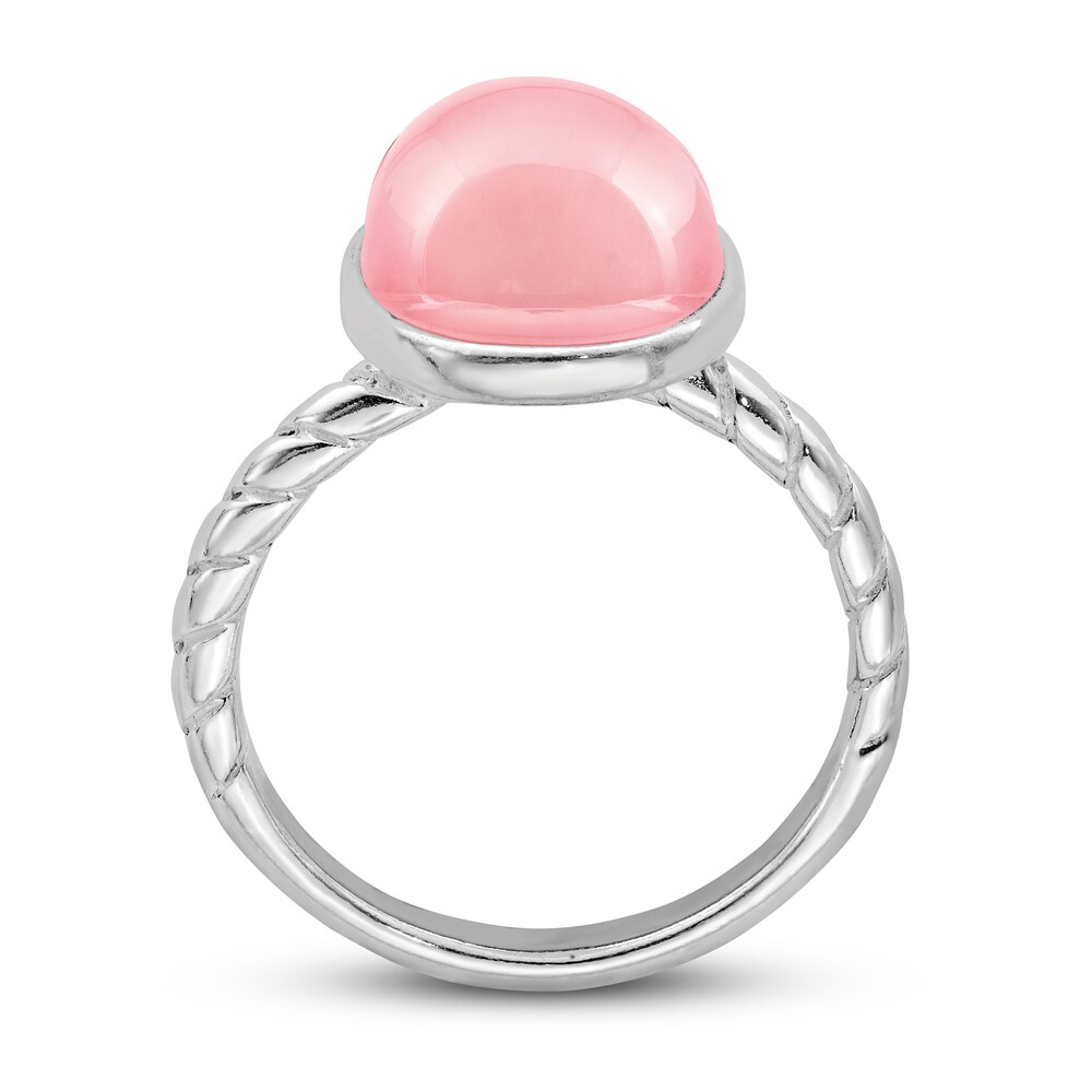 Natural Rose Quartz Ring Sterling Silver 2OS6OjwP