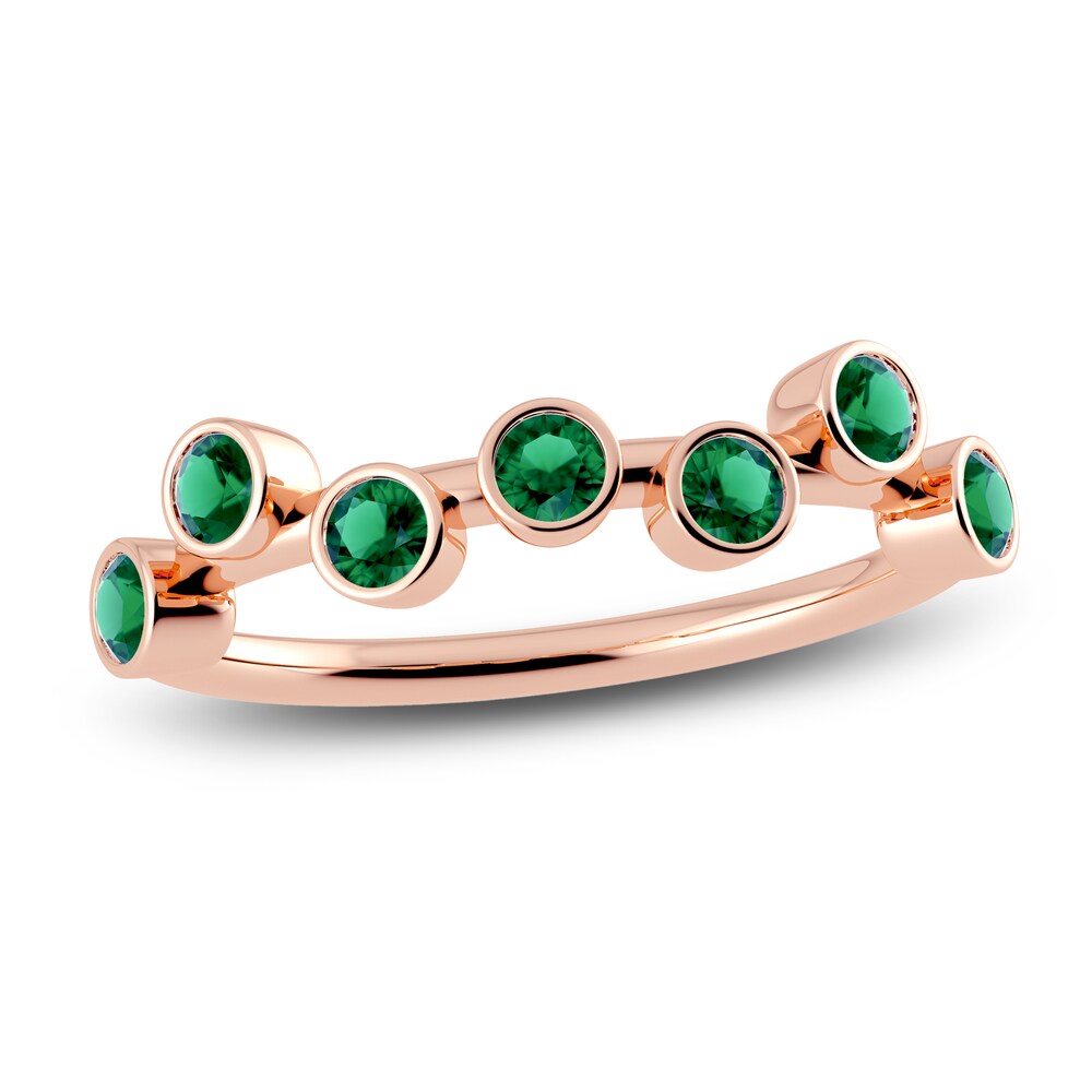 Juliette Maison Natural Emerald Ring 10K Rose Gold 2PIRVa88