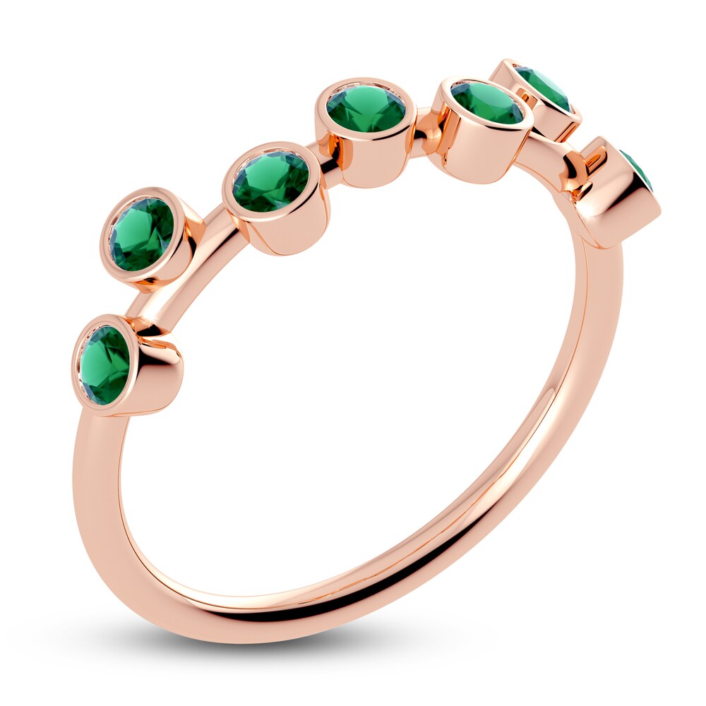 Juliette Maison Natural Emerald Ring 10K Rose Gold 2PIRVa88