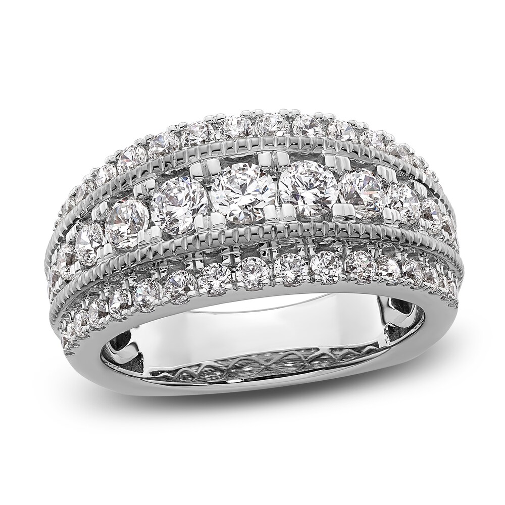 Hearts Desire Diamond Anniversary Ring 1-1/2 ct tw Round 18K White Gold 2cOCY8Yw [2cOCY8Yw]