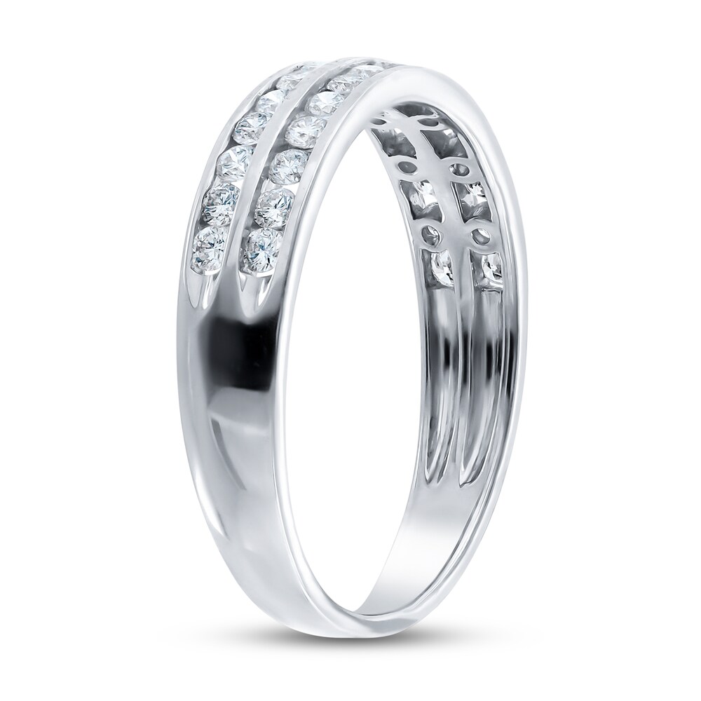 Diamond Anniversary Ring 1/2 ct tw Round 14K White Gold 2g2R4nat