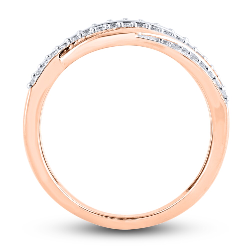 Diamond Wave Anniversary Band 1/2 ct tw Round 14K Rose Gold 2kVJHeOQ