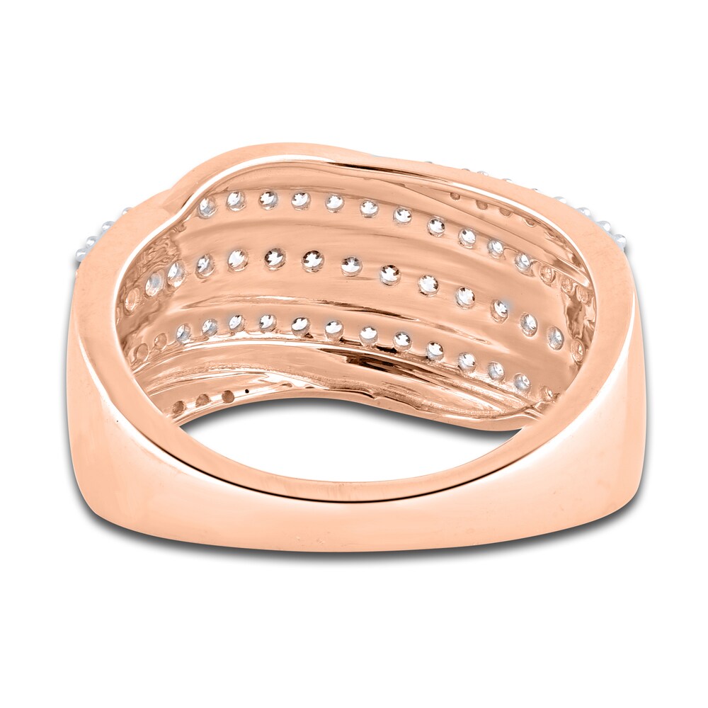 Diamond Wave Anniversary Band 1/2 ct tw Round 14K Rose Gold 2kVJHeOQ