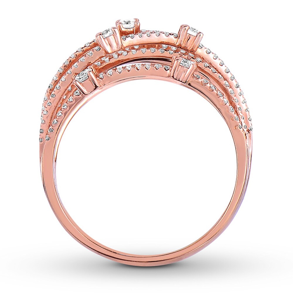 Diamond Ring 3/4 ct tw Round 14K Rose Gold 2qkurAJk