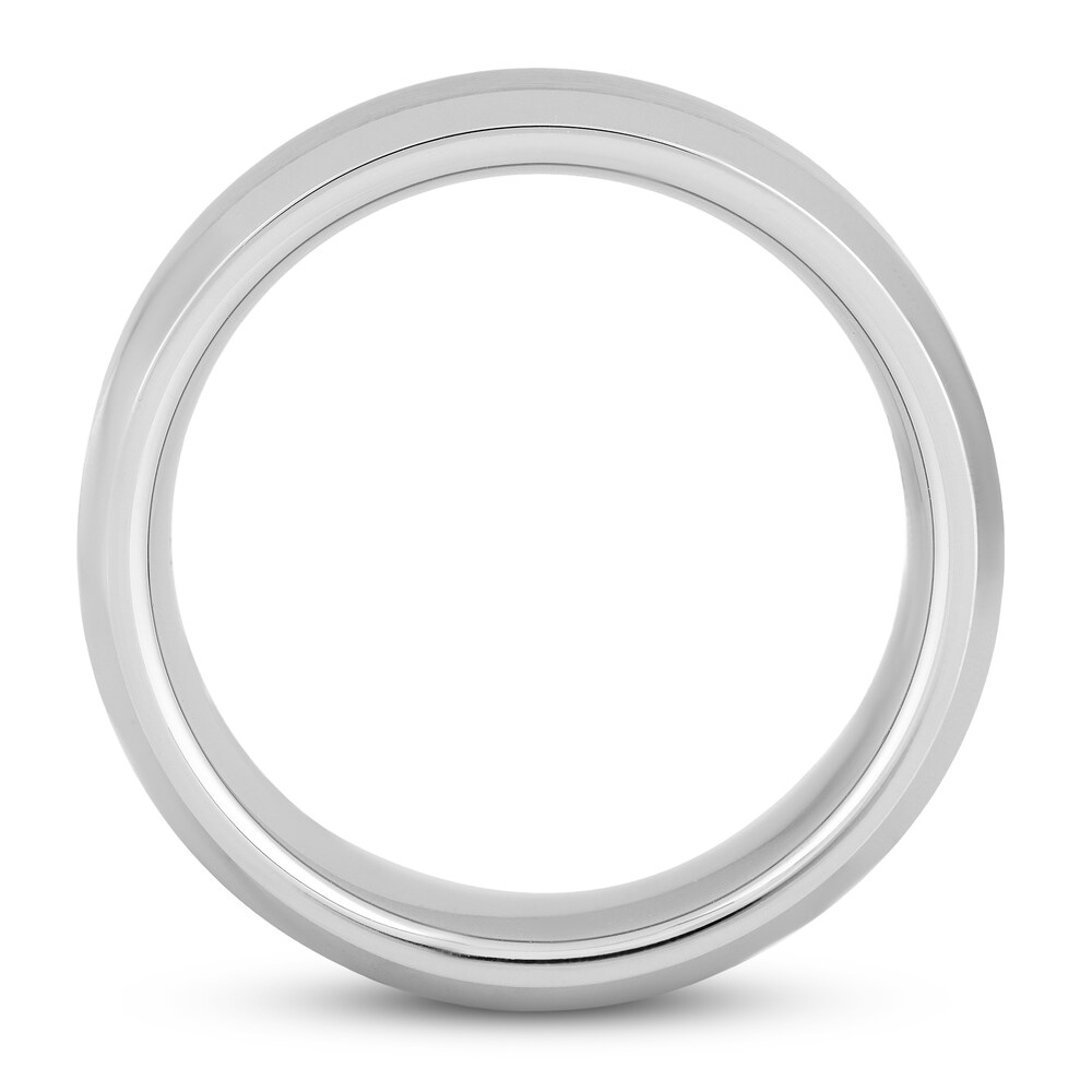 White Tungsten Carbide Wedding Band 2snmDWiF