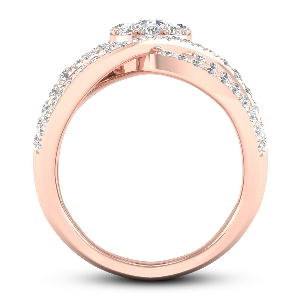 Diamond Ring 1 1/2ct tw Round 14K Rose Gold 2y8T2dxU