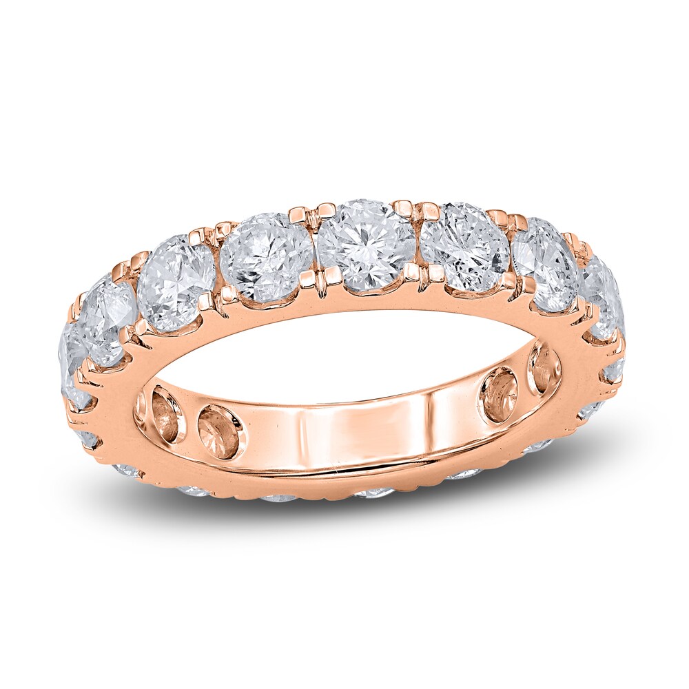 Diamond Anniversary Band 4 ct tw Round 14K Rose Gold 37wlcR1m