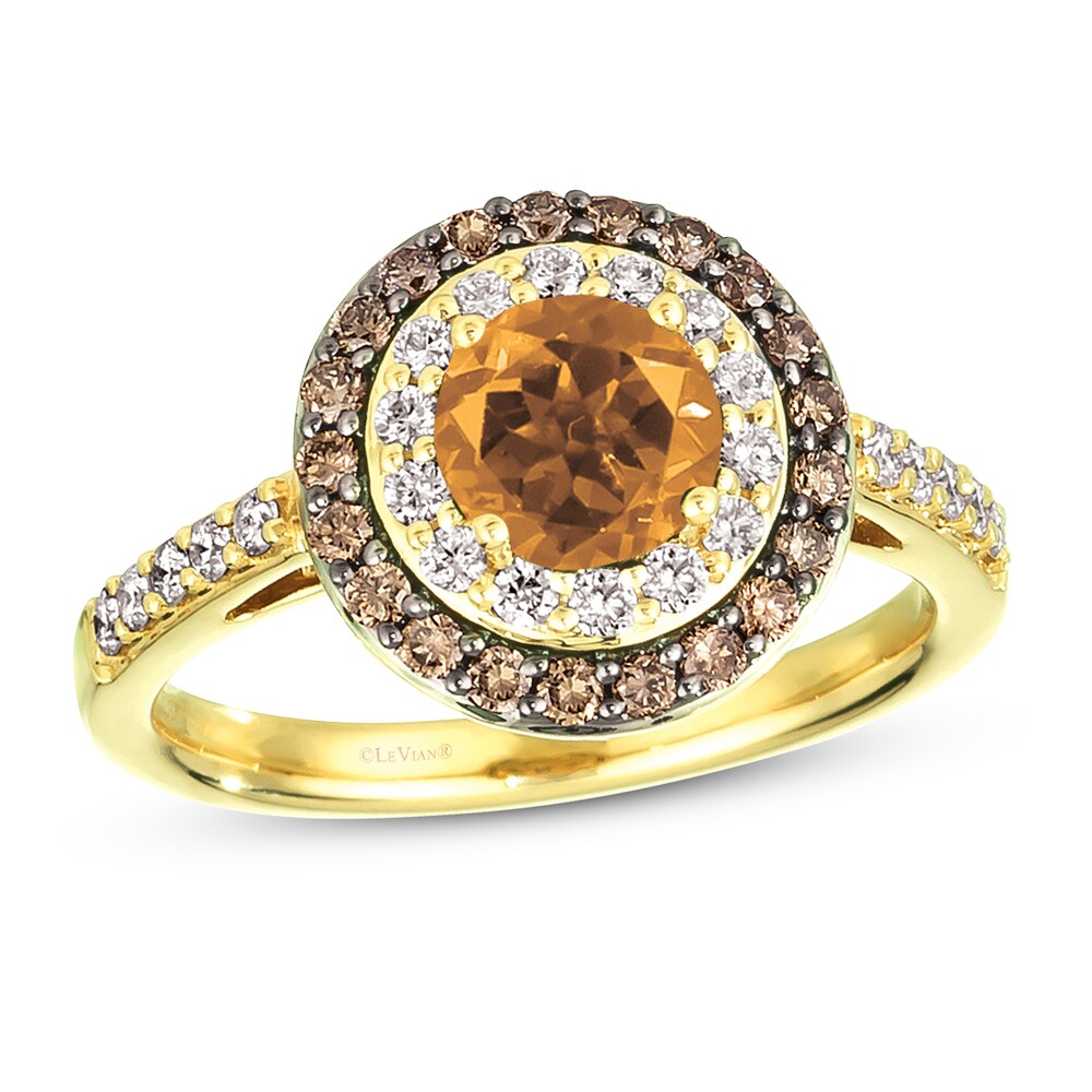 Le Vian Natural Citrine Ring 5/8 ct tw Diamonds 14K Honey Gold 3KeRTYzY [3KeRTYzY]