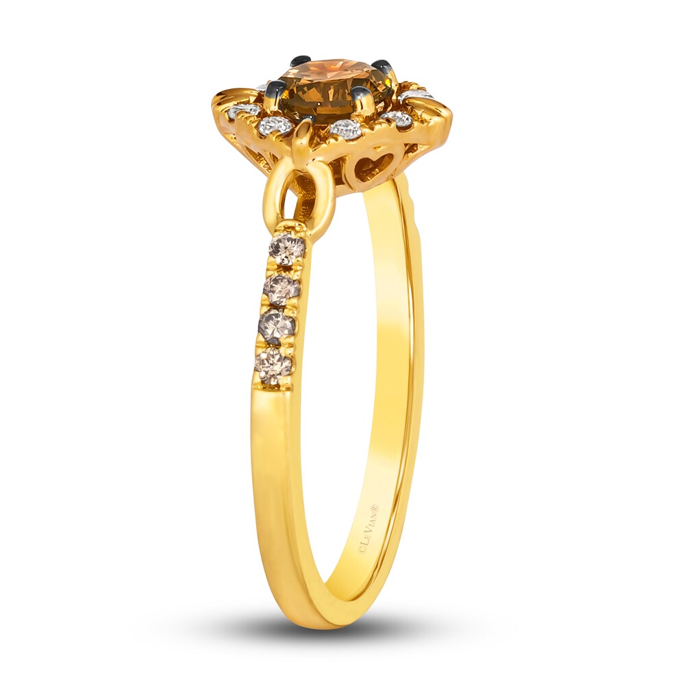 Le Vian Diamond Ring 5/8 ct tw Round 14K Honey Gold 3Pk13SqW