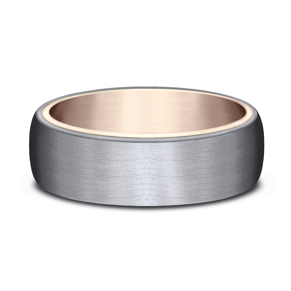 Wedding Band Black Tantalum/14K Rose Gold 6.5mm 3Q3f58dN