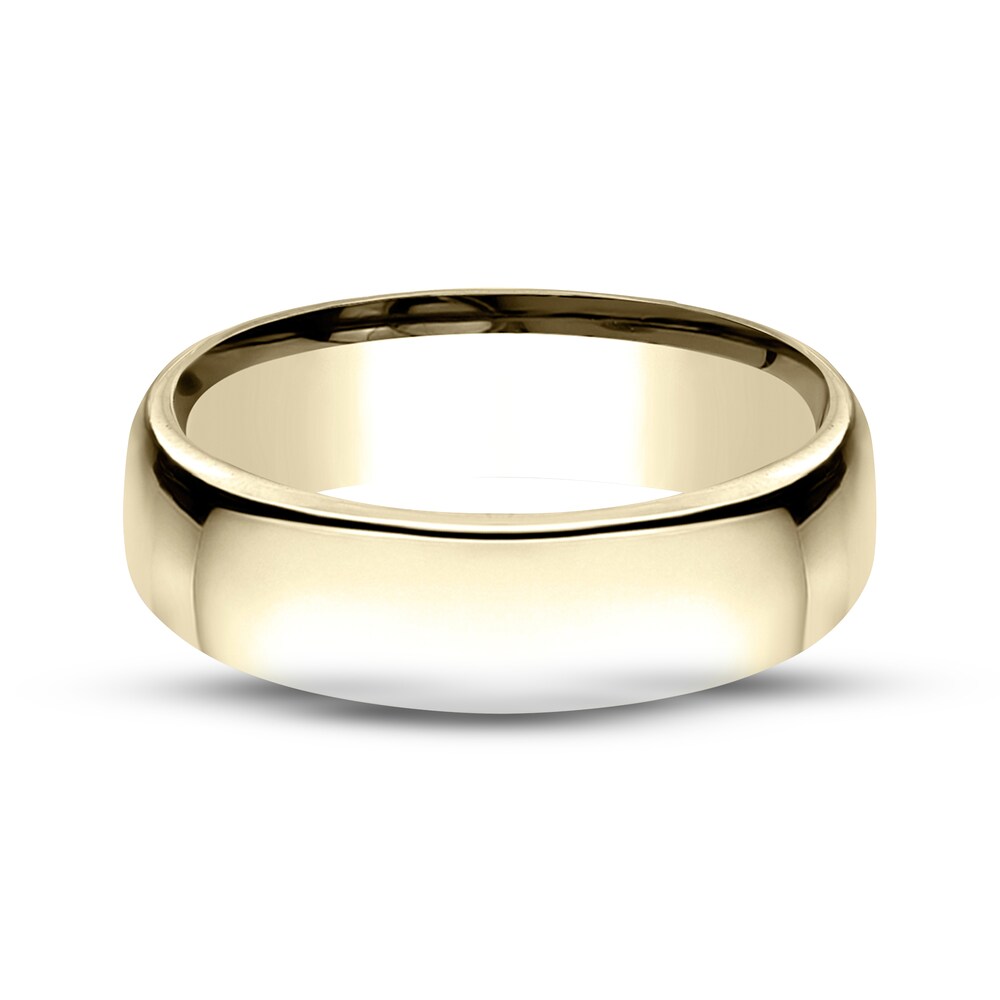 Polished Wedding Band 10K Yellow Gold 6.5mm 3Qt71Kgt