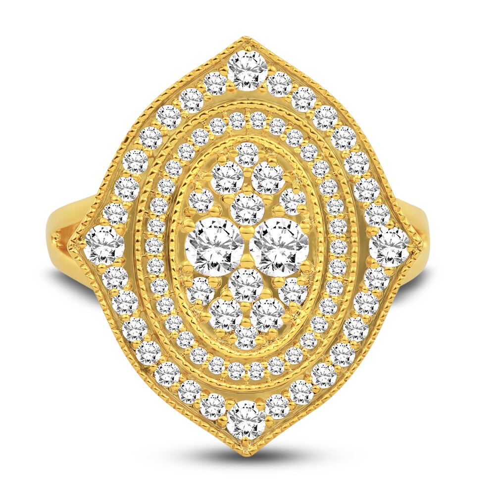 Diamond Ring 1 ct tw Round 14K Yellow Gold 3Rcqp93F