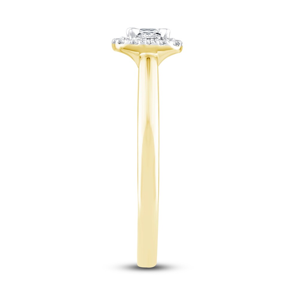 Diamond Ring 1/4 ct tw Round 10K Yellow Gold 3UUIW2SB