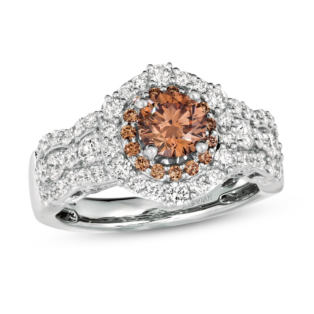 Le Vian Chocolate Diamond Ring 1 7/8 ct tw Round Platinum 43YlwMAW