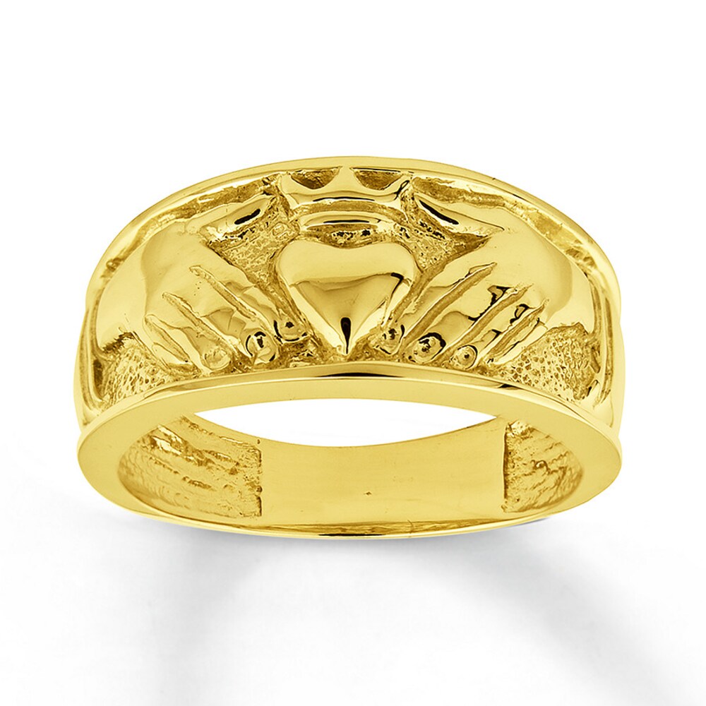 Claddagh Ring 14K Yellow Gold 4LOeS7uJ [4LOeS7uJ]