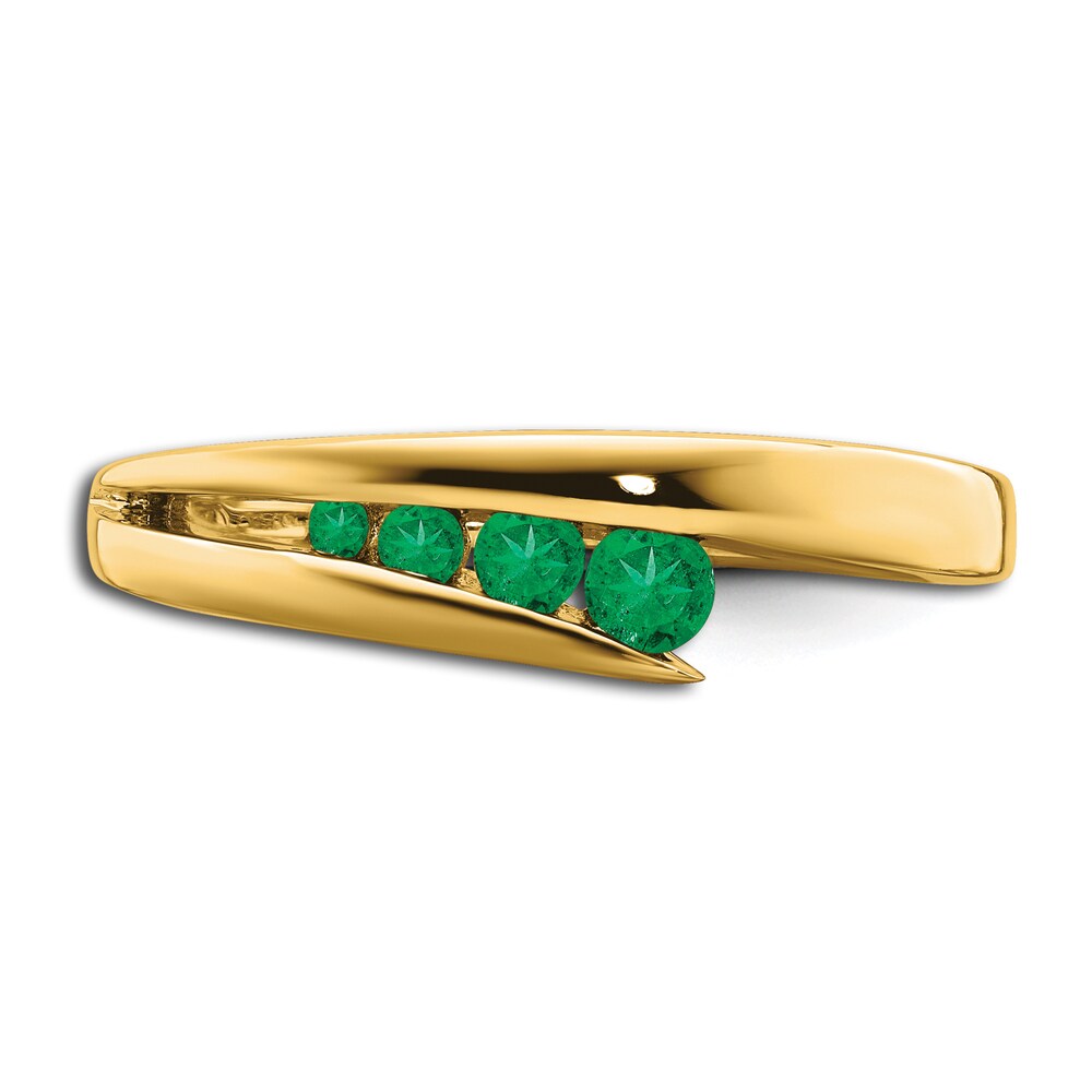 Natural Emerald 4-Stone Ring 14K Yellow Gold 4NtMY8Lg