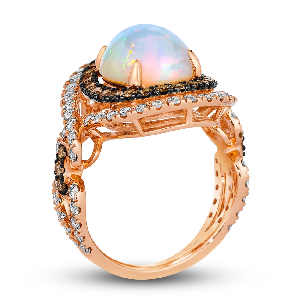 Le Vian Natural Opal Ring 1-1/2 ct tw Diamonds Round 14K Strawberry Gold 4NvOxcv9