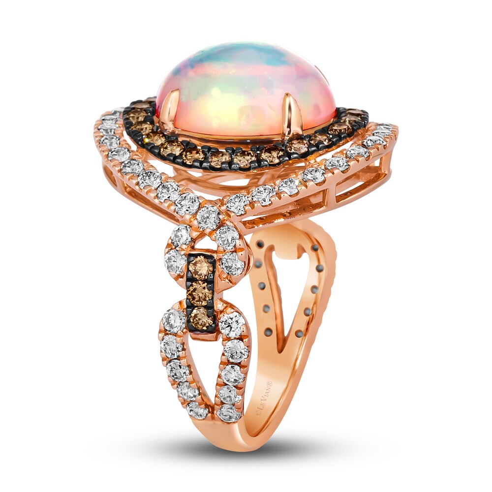 Le Vian Natural Opal Ring 1-1/2 ct tw Diamonds Round 14K Strawberry Gold 4NvOxcv9