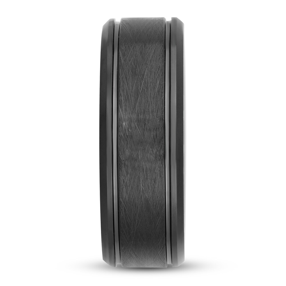 8mm Wedding Band Black Tungsten Carbide 4XjE4BvN