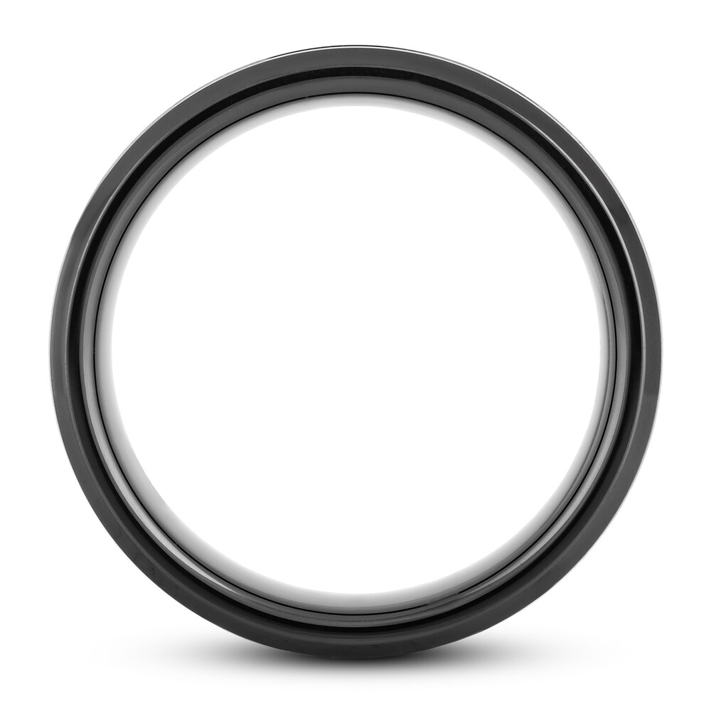 8mm Wedding Band Black Tungsten Carbide 4XjE4BvN