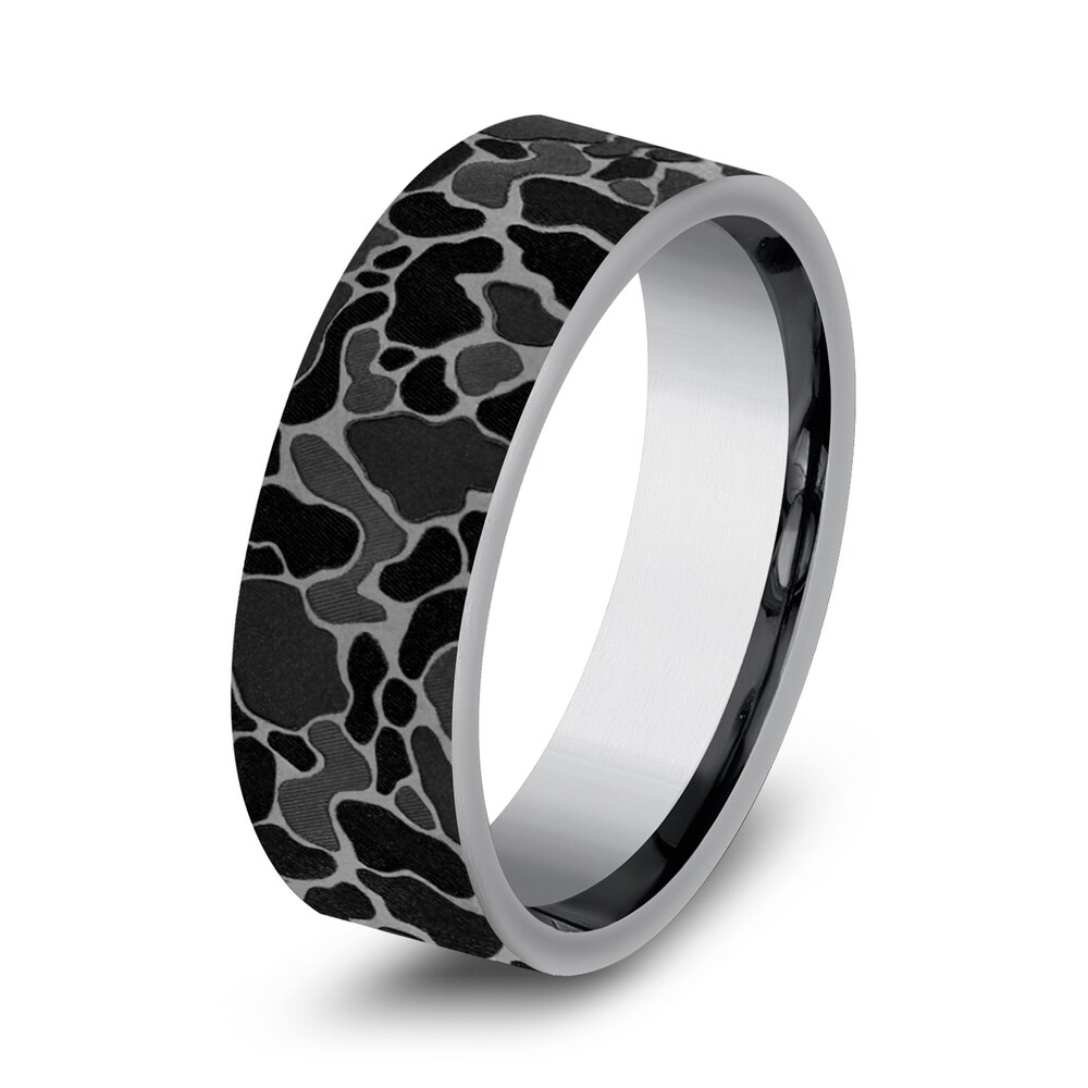 Men\'s Duck Camo Wedding Band Gray Tantalum 7.0mm 4b7qPDRS