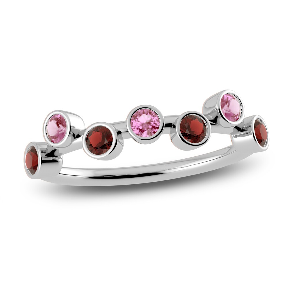 Juliette Maison Natural Pink Tourmaline & Natural Garnet Ring 10K White Gold 4gHwVwT2 [4gHwVwT2]